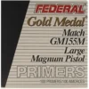 Federal Premium Gold Medal Large Pistol Magnum Match Primers #155M Box of 1000 (10 Trays of 100)